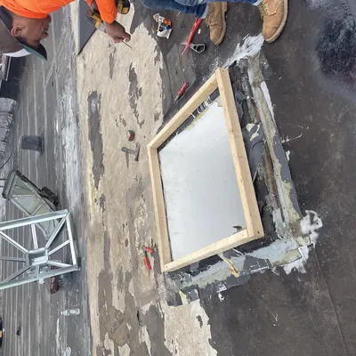 Instalación de una claraboya en un techo plano